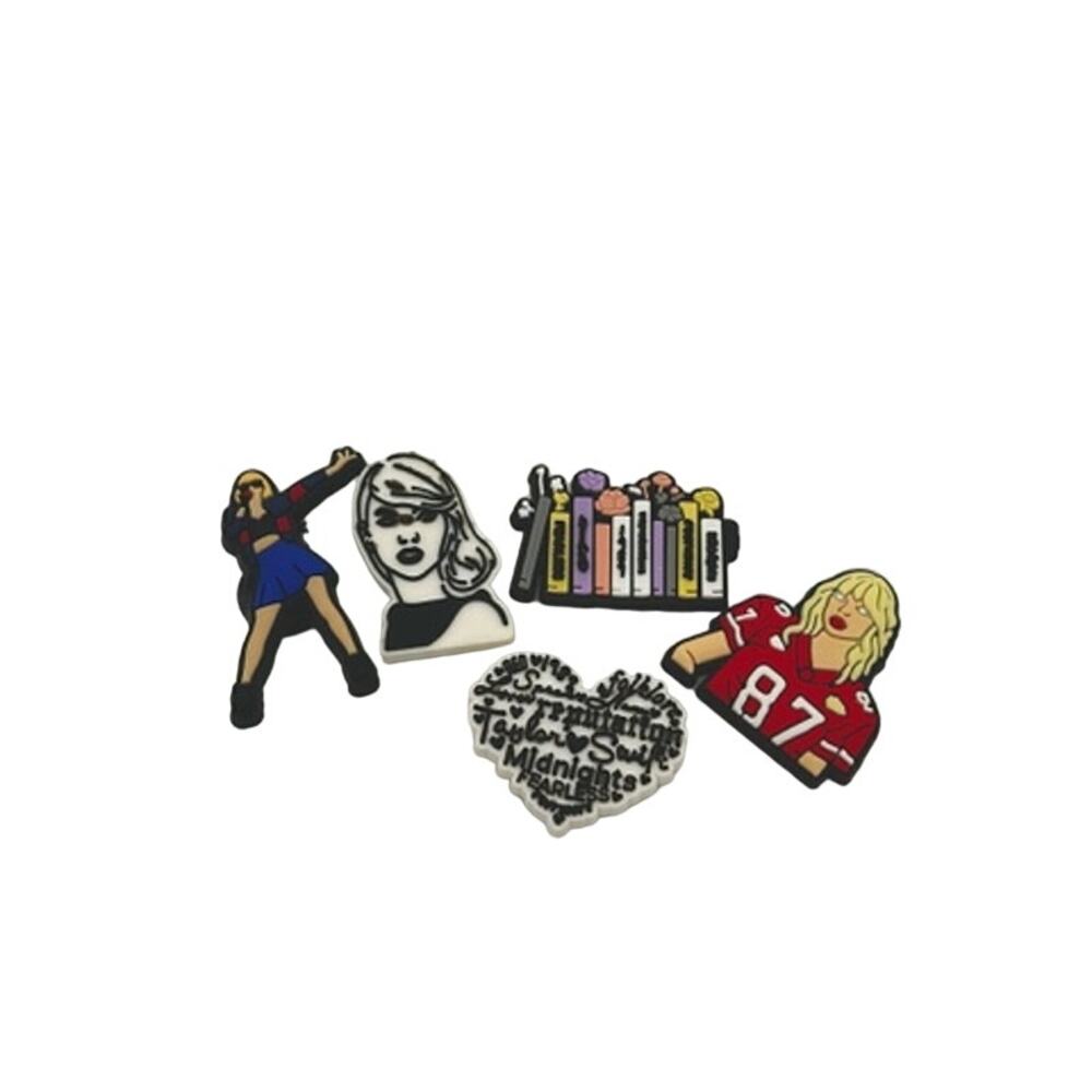 5 Pack of‎ Swiftie Inspired Taylor Bag/Shoe Charms*Crocs and others